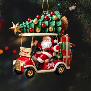 Personalized Golf Cart Christmas Ornament 2025, Custom Name Golfer Keepsake, Golf Lover Holiday Decoration, Cute Golf Cart Xmas Tree Ornament, Unique Golf Sports Gift for Him or Her