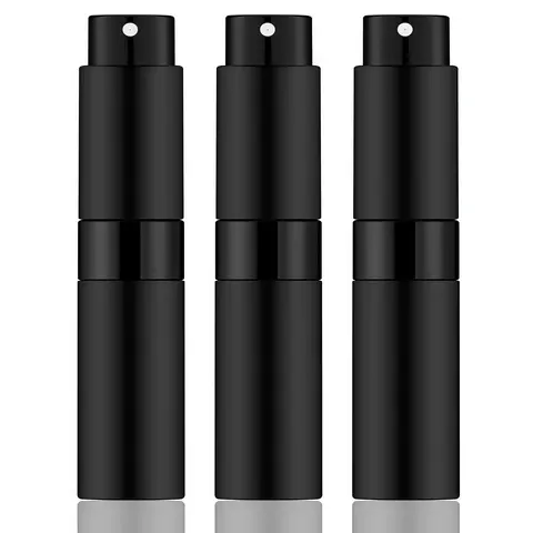 LMMAKE 3PCS 8ml Refillable Perfume Spray Bottles Leak Proof Portable Fine Mist Nozzle Easy Fragrance Transfer Perfect for Travel Gym Carry On Luggage Great for Frequent Travelers and Professionals