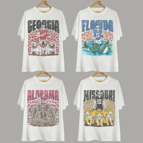 Vintage Skeleton College Football T-shirt, Vintage Collection T-shirt All Teams Football, Classic Sport T-shirt, Gifts For Sport