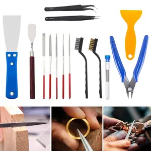 [3D Printer Kit] 38pcs 3D Printer Kit | 3D Printing Accessories including nozzle cleaning kit, deburring tool, removal tool, needle file, brush, finger guard, tweezers, 3D Printing Finishing Drill