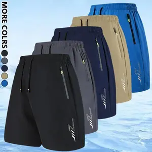 5pcs Men's Lightweight Casual Shorts - Elastic Waist with Adjustable Drawstring, Side Pockets, Breathable Fabric for Basketball, Running, Beach & Outdoor Sports - Athletic Shorts, Workout Gear, Regular Fit, Comfortable Fit, Gym Enthusiasts