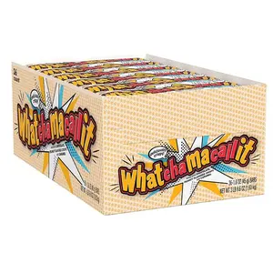Whatchamacallit Candy Bar 36 ct. - Crispy and Chewy Bar Covered in Chocolate with Crisped Rice and Nuts with Caramel Flavor - 36 Count Box Snack Milk Sugar Peanut