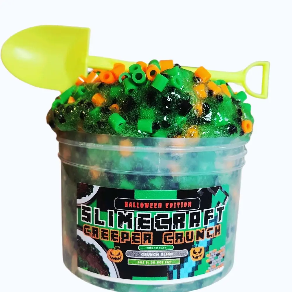 Slimecraft Crunch Halloween Edition Slime + Surprise Squishy - 8 oz  - Sensory - ASMR - Halloween