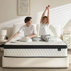 Best Value Hybrid Mattress Bezzze 12 Inch Queen Memory Foam and Pocket Spring Combo Perfect Spine Alignment Soft Feel Strong Support Queen Bed in a Box