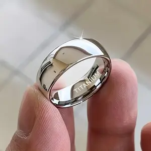 6mm Durable Titanium Steel Ring for Men and Women - Single Unplated Simple Design, Ideal Gift