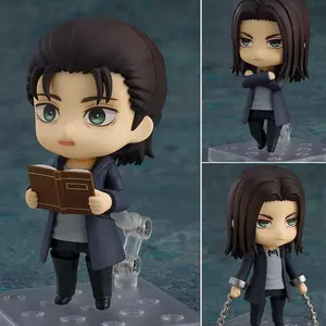10cm Anime Attack on Titan Eren Figure 2000# Movable Joints Dolls Eren Yeager Action Figure Q Version Model PVC Collection Toys