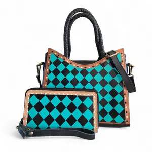 The Alyssa Tote & Wallet Set | Hand-Tooled Western Leather Boutique Bundle