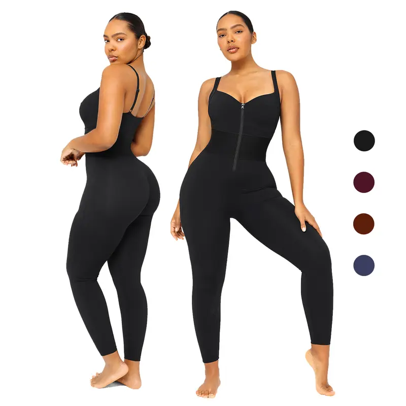 Shapellx AirSlim ElasticFuse Zipper Shaping Sporty Comfy Jumpsuit for Women's Workout Outfit Stretchable & Stylish Activewear Back to School