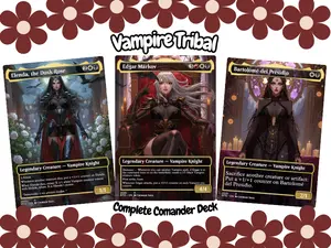 Vampire Tribal Anime Waifu | 100-Card Commander EDH Proxy Deck + Tokens