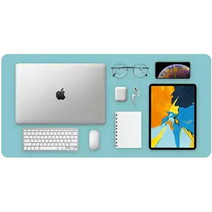 Office Desk Mat, Non-Slip Mouse Pad Waterproof Desk Pad,Green/Blue 31.5" x 15.7"
