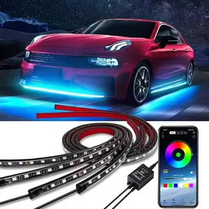 RGB Neon LED Car Underglow Lights – App & Remote Control | Waterproof Underbody Glow Kit