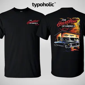 The Heartbeat of American Chevy Truck Garage T-Shirt/Hoodie , Truck Shirt, 100% Cotton, Made in USA - Top, Menswear Streetwear
