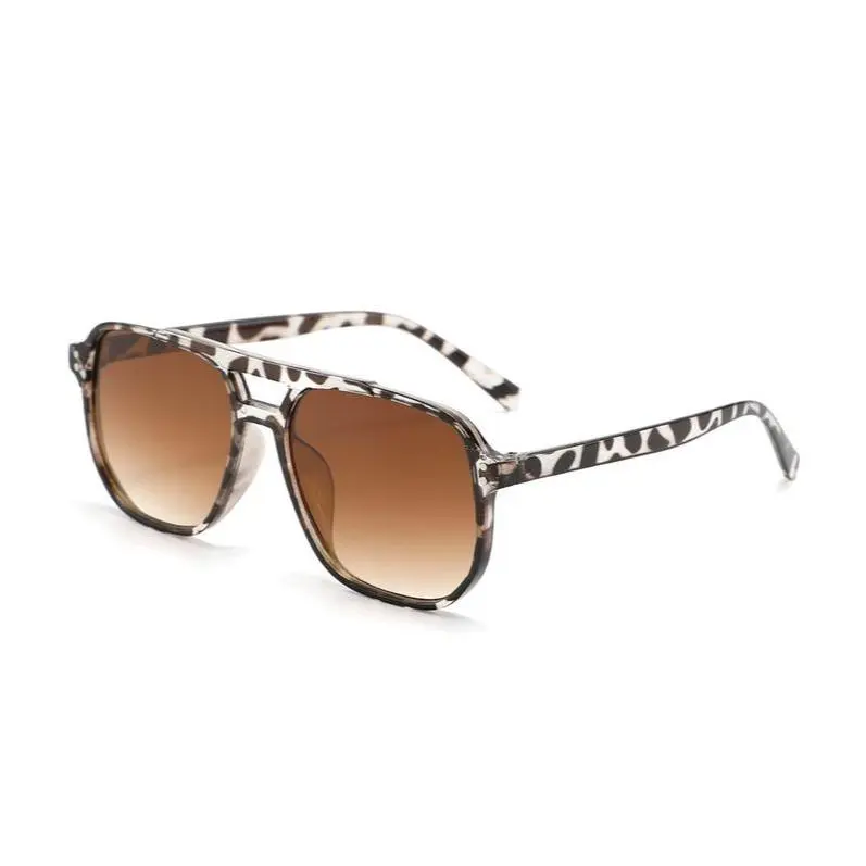 Retro Aviator Sunglasses Square Frame UV400 Protection Polarized Y2K 2026 New Arrival 2 - Pack Retro Square Sunglasses for Men  main image 4