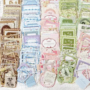 20 Sheets/bag Sticker Pack, Kraft Paper Cutout Material, DIY Sticker Paper, Plant Theme Decorative Adhesive Stickers for Scrapbooking, Journals & Water Bottles