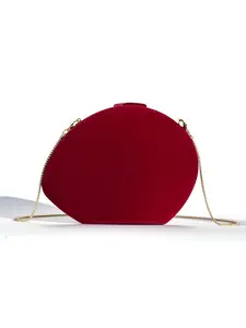 Women's velvet evening bag, unique shell-shaped design, chain shoulder bag and crossbody bag, low-key luxury party clutch, perfect choice for weddings/parties, fashion accessory, Mother's Day holiday gift