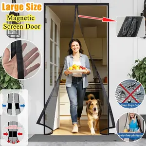 Magnetic Screen Door, Mosquito Fly Curtain, Easy Install, Ventilation, Pet Friendly, Suitable for Living Room Bedroom Garage Balcony Entrance