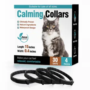 Calming Collar for Cats Cat Pheromone Calming Collar Stress and Anxiety Relief Lasts 30 Days Calm Collar Cat Adjustable Appeasing Calming Collar for Kitten Kitty Calm Collar Make Cat Relaxed 4 Pack right now,get 50% off --2024 HOT
