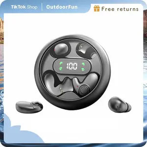 In-ear headphones with Bluetooth 5.4, 110 hours of wireless stereo playback, supporting multi-device connection, equipped with deep bass, high cost-performance, ultra-comfortable ergonomic design, suitable for music and calls. Audio Electronic Black