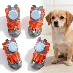 2026 Dog Shoes with LED Light 4pcs Anti-Slip Sole Paw Protector Booties for Small Medium Dogs Hot Pavement Safety Winter Outfits Outdoor
