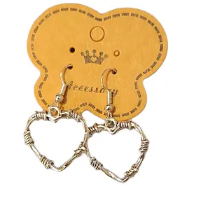 Barbwire Heart Earrings - Edgy and Bold Fashion Accessory