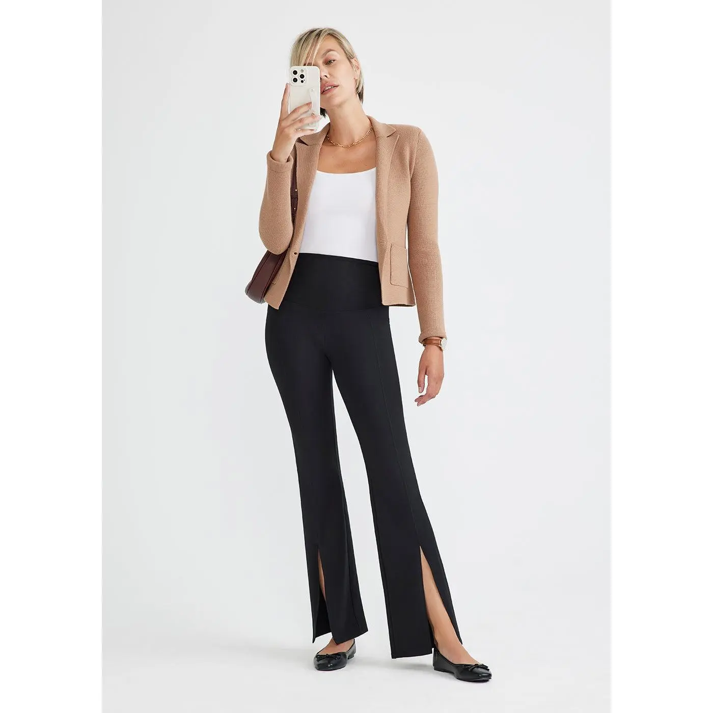 Chrissy Split Bootcut Shaping Legging - 360Sculpt™ Cotton - Black