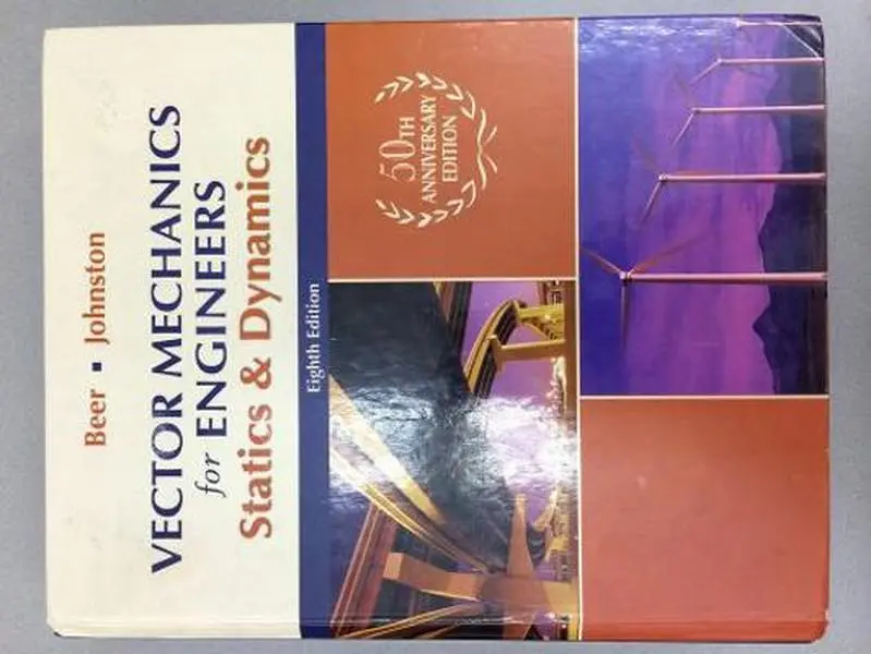 Used Hardcover Book - Vector Mechanics for Engineers by Beer, Seventh Edition - Dynamics, Mechanics of Materials for Instructors (English)