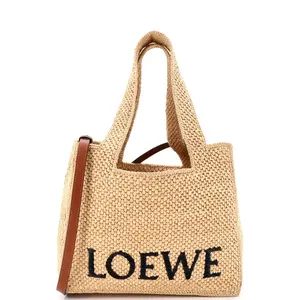 Pre-owned Loewe Raffia Tote Bags REBAG Paula's Ibiza Logo Tote Large by Rebag