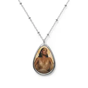 Vintage Portrait Oval Necklace | Photo Locket Pendant