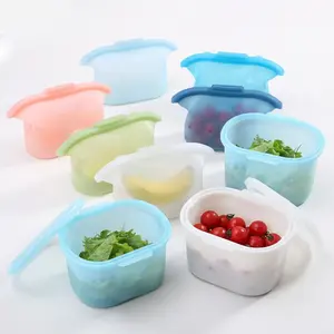 Large-Opening Silicone Food Storage Bags: Food-Grade, Microwave-Safe, Refrigerator-Specific Sealed Bags for Vegetables, Fruits, and Other Foods