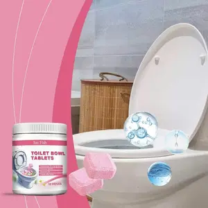 Jue Fish Toilet Cleaning Tablets, Home Bathroom Toilet Odor Remover, Limescale Remover, Stain Cleaner, Toilet Sanitizer