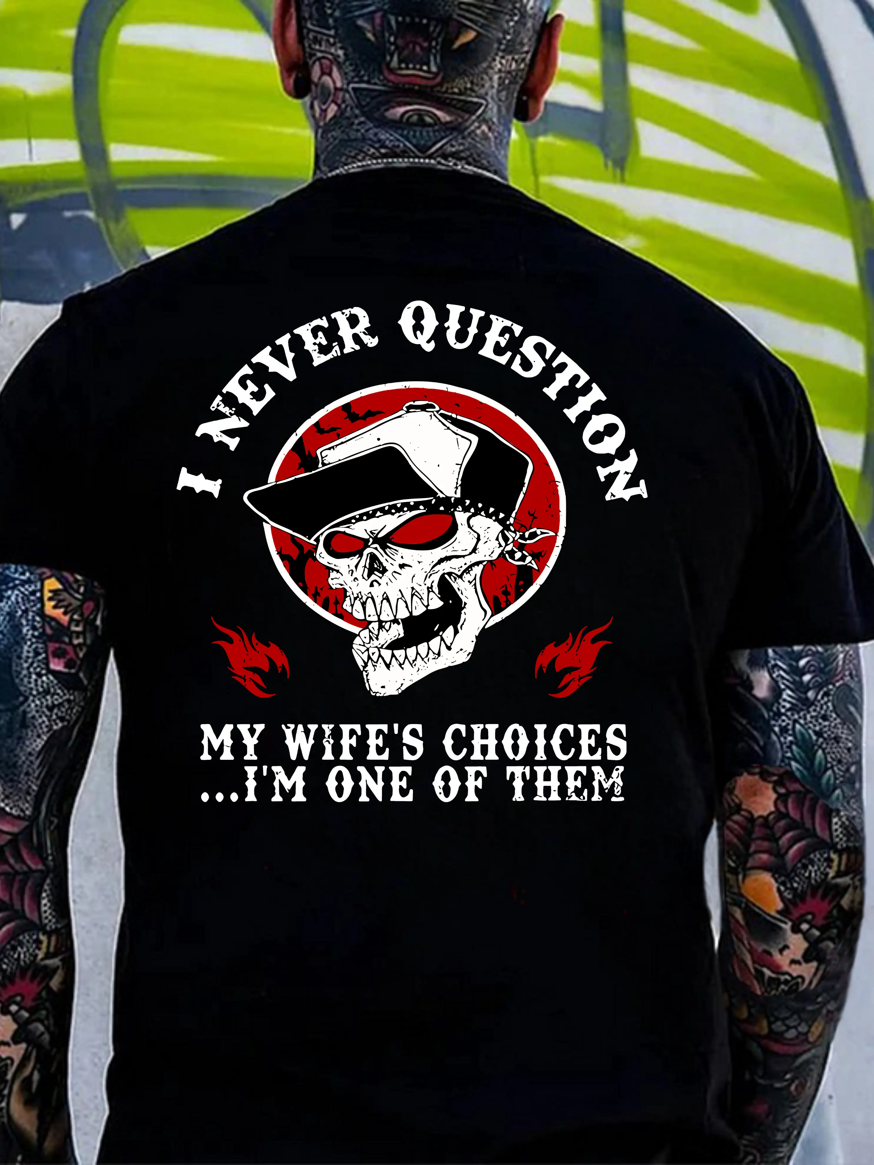 I Never Question My Wife’s Choices Hoodie & T Shirt – Funny Skull Design, Skull Wife Humor Hoodie | Married Life Sweatshirt