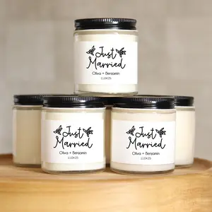 Personalized Wedding Favors, Wedding Favor Candles, Just Married Wedding Favor Candles, Unique Wedding Favors, Wedding Favor Ideas
