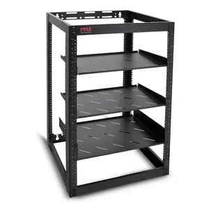 20U Open Frame Server Rack - Easy Mobility, Heavy-Duty Steel, Black