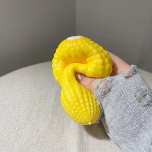 Crunchy Corn Cob Squishy Toy, Crispy Sound Squeeze Fidget Toy, Soft ASMR Sensory Stress Relief Desk Toy, 1pc