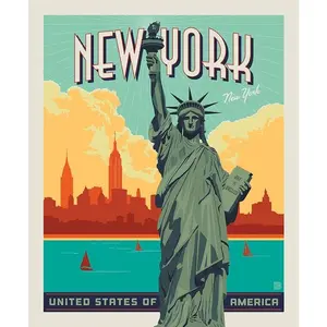 Destinations - per PANEL - by Anderson Design Group for Riley Blake - 36" Lady Liberty Panel - P10025-LIBERTY