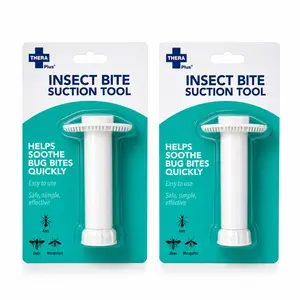 2-Pack Insect Bite Suction Tool Remover for Insect Sting & Bug Bites Thera Plus, Help Soothe Bug Bites Quickly, ants, bees, mosquitos, Help relieve bite irritation by gently suctioning out insect saliva or venom, For Backpacking, Camping, Hiking, Hunting