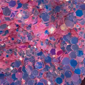 Reese & Riley Co. High Beam - Premium Hot Pink Color Shift Glitter Chunky Mix for Resin Art Tumblers Nails Freshies Slime DIY Crafts Kids Art Projects