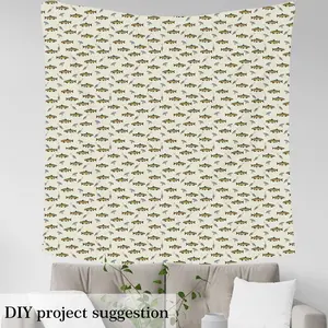 Pike Fish Fabric by The Yard,Bass Big Fish Upholstery Fabric,Fishing and Hunting Ative Waterproof Fabric,Fisherman Fish Man Reupholstery Fabric, Active Waterproof Fabric