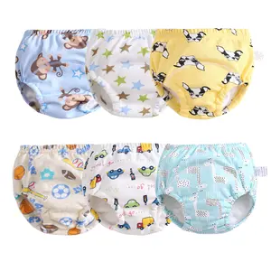 6-Pack Cotton Potty Underwear Reusable 6-Layer Toddler Boys Training Underpants Waterproof Pee Training Panties for Boys