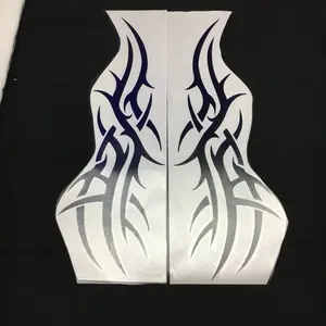Truck Decal Car Window Vinyl Corner Window Decal - Gloss Black, 23.5" x 7.5", Tribal Design, Permanent Adhesive, 2 reverse Pieces, Ready for Application