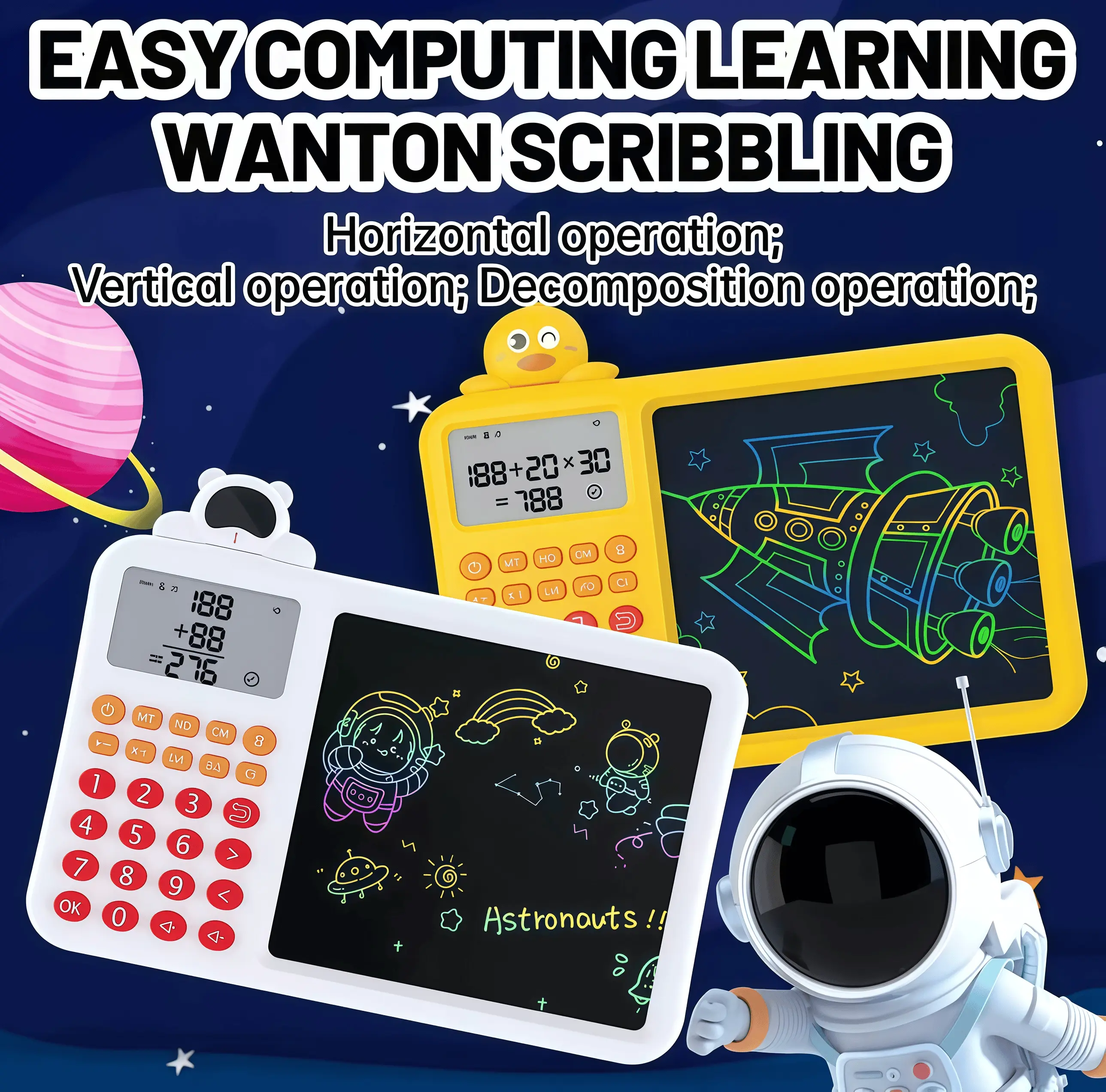 STEM Electronic Digital Math Toy for 6-8 Years Kids - Battery-Powered Math Learning Tools, Brain Teaser Game for Addition, Subtraction, Multiplication, Division - Portable Educational Home & On-the-Go Party Bag Gift