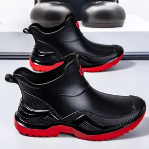 Ultralight Men’s Short Waterproof Rain Boots | EVA/Rubber Blend, Anti-Slip Grip, Breathable Lining, Work Garden Car Wash, Durable Wear-Resistant, Quick-Dry, Mud Rain Snow, Travel Friendly ,Waterproof Rain Boot,summervibes