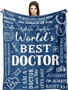 Doctor Gifts, Gifts for Doctors, Doctor Gifts for Women/Men, Best Doctor Ever Gifts, Doctor Appreciation Gifts, Retirement Gifts for Doctors, Funny Thank You Gift for Doctor Blanket 60” x 50”