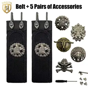 HAILTH DIY Mix & Match Elastic Waist Belt with 5 Detachable Accessories – Adjustable, Comfortable, Minimalist & Unisex for Work, Travel & Everyday Style