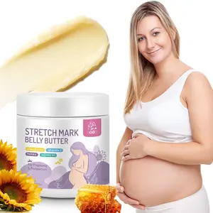 Pregnancy Stretch Mark Cream, Firms Smoothes Dry Skin, Pre & Postnatal Abdominal Massage, Shea Butter & Vitamin E, 200g
