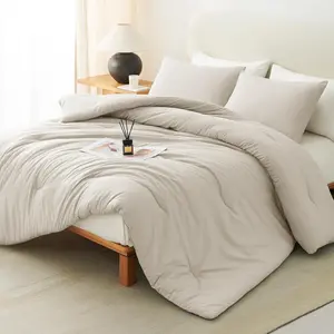 California King Comforter Beige, 3 Cal King Boho Style Sets, Fluffy Microfiber Quilt Comforter for(1 Comforter  2 Pillowcases)