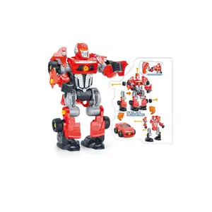 AZ Trading & Import  3-In-1 Toy Robot Playset - 42 Modification Pieces, Electric Play Drill & Screwdriver, Red