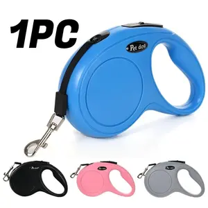 Automatic Retractable Dog Leash, 3m/5m Nylon Anti-Tangle, One-Hand Brake Lock, Non-Slip Handle, Small Medium Dogs, Outdoor Training Safety