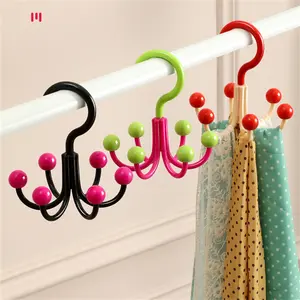 3 Piece Household Six Claw Rotating Hook Hanging Bag Rack, Multifunctional Sling Clothes Cap Hook, Durable Materials, Wardrobe Storage Artifact