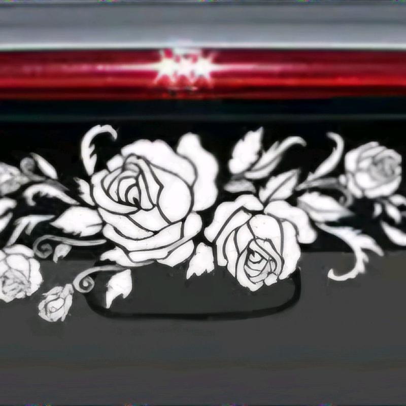 Rose Car Decal - Decorative Flower Design for Car Decals